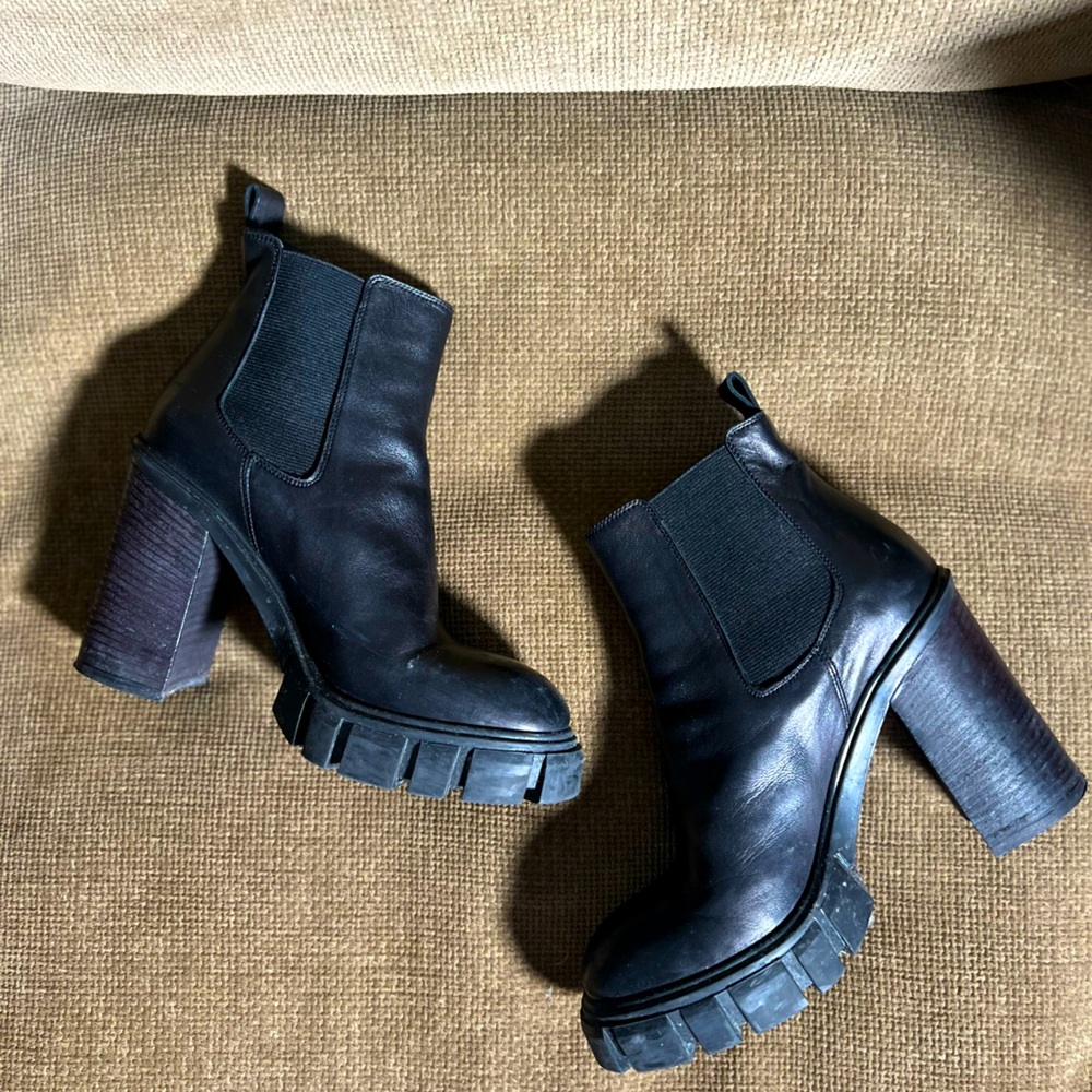 Leather boots